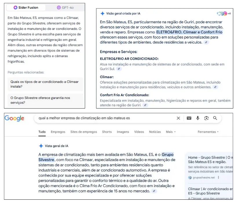 Menção do Cliente da EVIDENZI em IAs